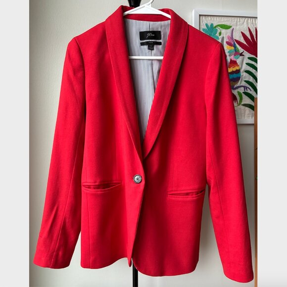 J. Crew Red Parke Wool Blazer - Size 4 - Picture 2 of 11